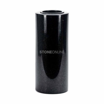 Universelle Vase aus Naturgranit für den Friedhof fi 12 WTUBA12 – eleganter Flakon für kleine Gräber und Kindergrabmale.