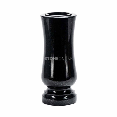 Klassische Vase aus Naturgranit für den Friedhof fi 12 WSTANDARD12 – für kleine Grabmale und Kindergräber.