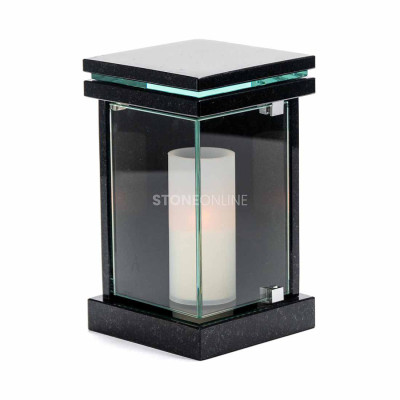 Grablaterne LED aus Granit – moderne Grabdekoration.
