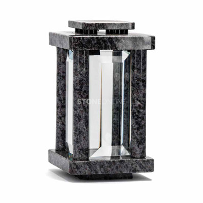Grablaterne aus Granit Orion StoneOnline – solide Friedhofslampe.