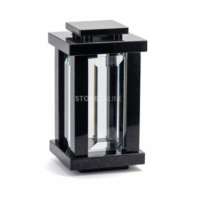 Grablaterne – solide Granitlampe, wetterbeständig.