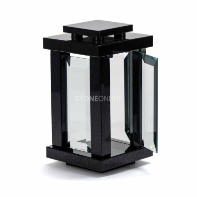 Grablampe LPREMIUM – elegante Granitlampe für Grab und Grabmal.