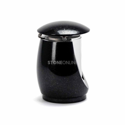 Grablaterne – elegante Granitlampe, witterungsbeständig.