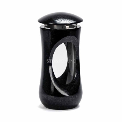 Elegante Grablaterne aus Granit, schöne Verarbeitung, moderner Stil und Solidität in einem Produkt.