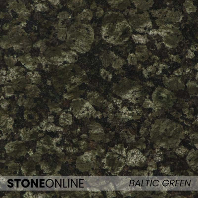 BALTIC GREEN – Grüner Stein mit komplexer Struktur, Nuancen von Schwarz und Grau für natürliche Tiefe.