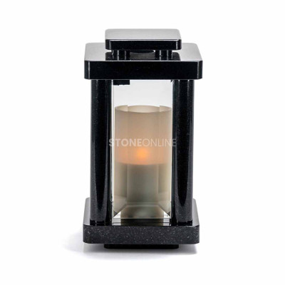 Grablaterne STYLE – elegante Granitlampe für Grab und Grabmal. StoneOnline.