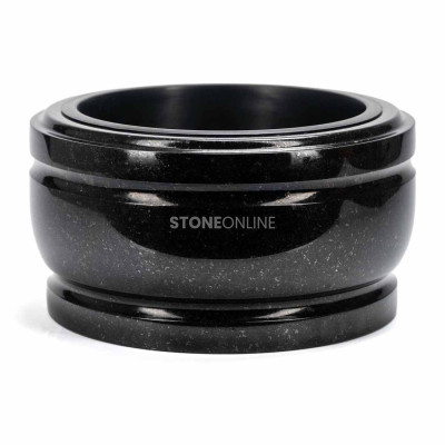 Große repräsentative Schale mit Vase aus Naturgranit für den Friedhof. StoneOnline.