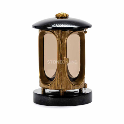 Stilvolles Set für Friedhof, Grabmal oder Gruft – LALUMROSETTEGOLD + WTRENDY15 von StoneOnline.