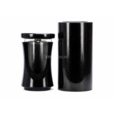 Granit-Set Friedhof – Grablaterne LUNIQUE15 und Vase WTUBA15 für Blumen.