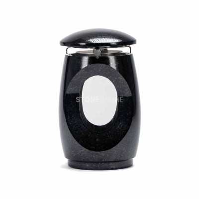 Set Grablaterne LTIMELESS12MID + Vase WBASIC12 aus Granit für den Friedhof – StoneOnline