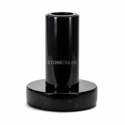 Vase WTUBA10 auf runder Basis PROUND – solides Granit-Set für den Friedhof.