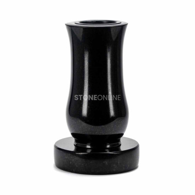 Moderne Vase WMODERN15 auf Sockel PROUND – Granitset für den Friedhof von StoneOnline.