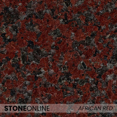 AFRICAN RED – Roter Granit mit feinem Korn und homogener Farbe – auffällig und elegant.