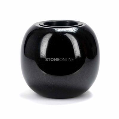 Kugelförmige Grabvase WBULLET StoneOnline für den Friedhof – elegante Grabvase aus Naturstein.