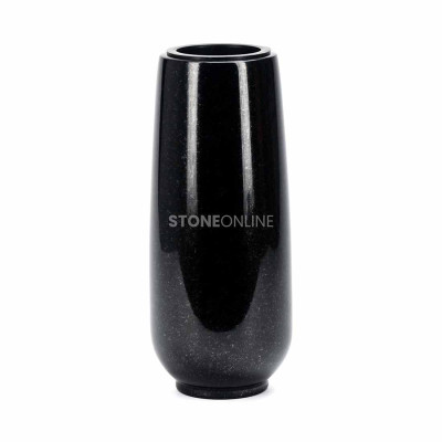 Universelle Vase aus Naturgranit für den Friedhof fi 12 WBASIC12 – eleganter Flakon für kleine Gräber und Kindergrabmale.