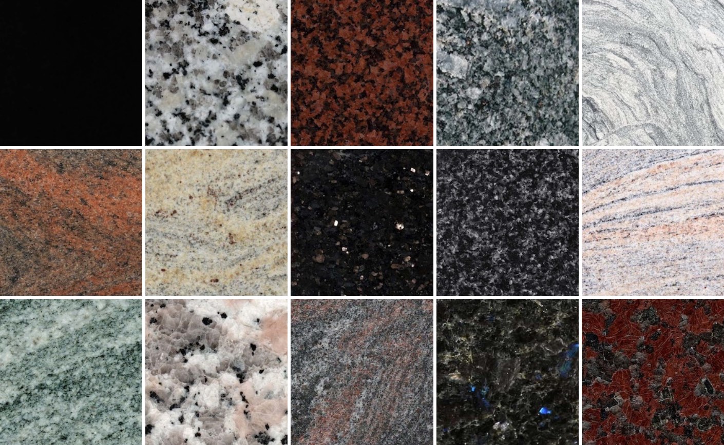 Granit-Katalog: 43 Steine in 6 Gruppen | StoneOnline